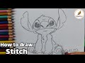 How to draw stitch step by step & easy for beginners