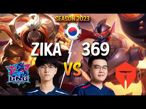 LNG Zika vs TES 369 - Zika JAX vs 369 RUMBLE Top - Patch 13.24 KR Ranked
