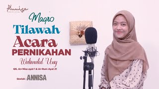 Download lagu Maqro Tilawah Acara Pernikahan,  Walimatul 'Ursy - ANNISA mp3 Download lagu Maqro Tilawah Acara Pernikahan,  Walimatul 'Ursy - ANNISA mp3