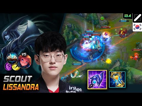 Scout Mid Lissandra Build Luden's Tempest Unsealed Spellbook - LOL KR 13.4