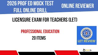 SEPTEMBER 2025  – Professional Education (20 Questions with Answers) LET Reviewer Drill