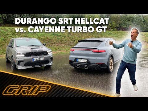 Dodge Durango SRT Hellcat vs. Porsche Cayenne Turbo GT - Power-SUV Duell 🔥😎🔥 | GRIP