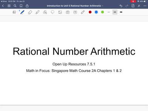 Grade 7 Open Up Resources Unit 5 Rational Number Arithmetic