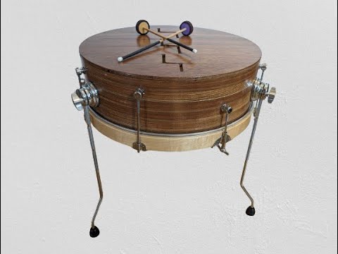 American Percussion's 20"x 6" Okoume Mahogany Slit Marimba Snare Drum - will ship image 4