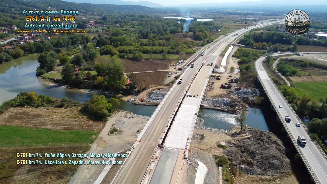 MORAVSKI KORIDOR E761 km 74-76: MAGNOHROM, UŠĆE IBRA U Z. MORAVU zahuktali radovi; KV, 30. sep 2026.
