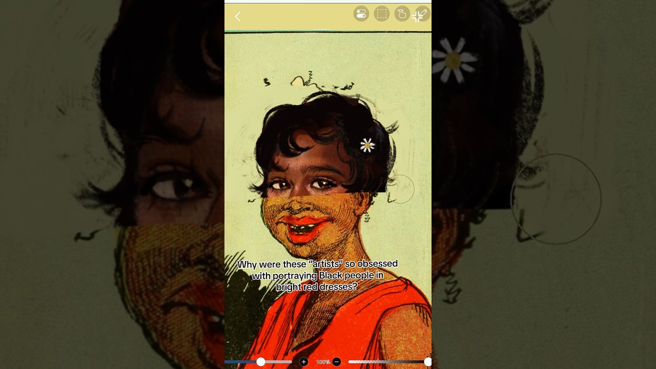 Fixing racist caricature #digitalart #illustration #drawing #redraw #art