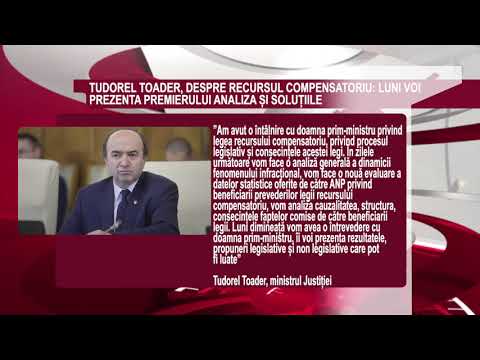 DECLARATIA ZILEI 16 Ianuarie - Toader: Vom face o analiză a dinamicii fenomenului infracțional