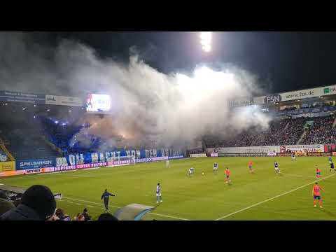 Choreography of Hansa Rostock fans 18.02.2023