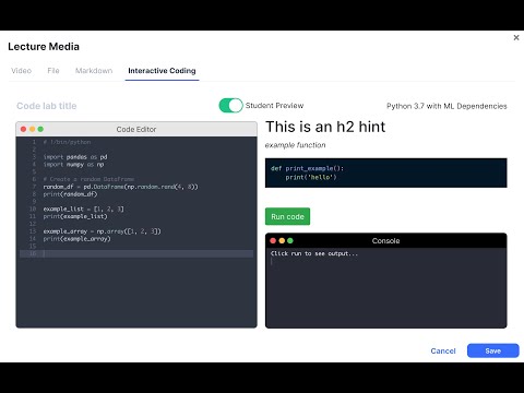 CourseMaker Interactive Coding Demo - YouTube