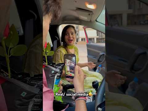 Real/ social media😅 #foryou #comedy #funny #trending #couple #couplegoals #youtubeshorts
