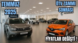 Renault Dacia Temmuz 2025 Fiyat Listesi | ÖTV Sonrası Şok Etiketler! B