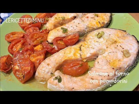 Salmone al forno con pomodorini