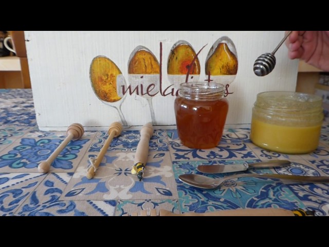 Vídeo relacionado con GuDoQi Olla de Miel de Vidrio con Cuchara, Tarros de Miel con Tapas y Barra, Tarro de Jarabe para Almacenamiento y Dispensación de Jarabe, 250ml