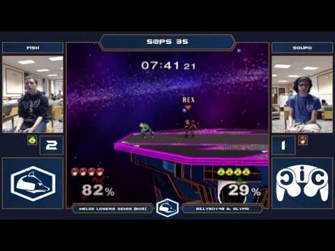 S@PS 35 Melee Singles - Fish (Sheik) vs Soupo (Marth) - Losers Semis