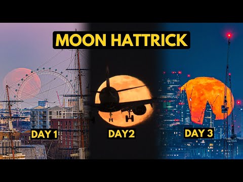 Shooting the FULL MOON in LONDON for 3 days in a row