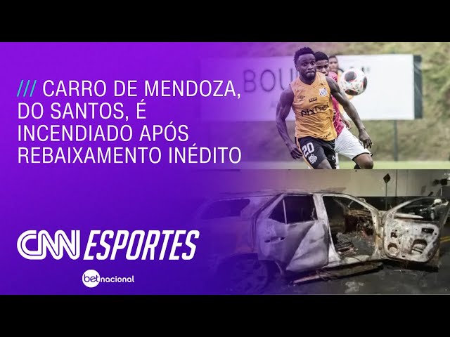 Carro de jogador do Santos é incendiado após queda para a Série B