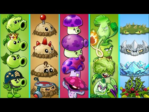 Pvz 2 Discovery - Every Plant Evolution NOOB x PRO x HACKER x GOD