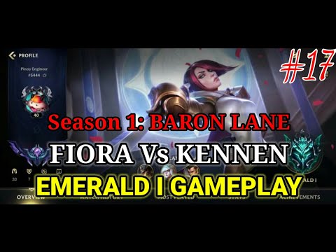 SEASON 1 Wild Rift: FIORA vs Kennen (FIGHTER) Gameplay | Rank: EMERALD I