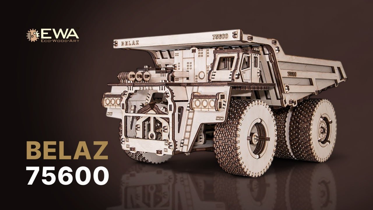 Eco-Wood-Art Construction kit Dump truck BELAZ 75600