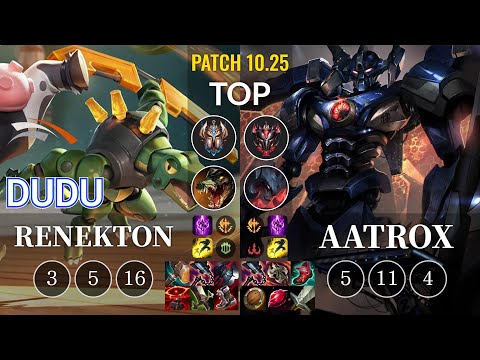HLE DuDu Renekton vs Aatrox Top - KR Patch 10.25