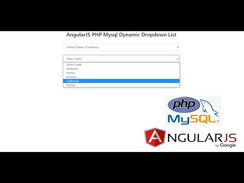 Angularjs Php Mysql Dynamic Dropdown List