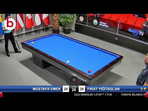 MUSTAFA EMEK & FIRAT YİĞİTASLAN Bilardo Maçı - 2022 ERKEKLER 1.ETAP-7.TUR