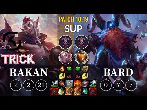 SK Trick Rakan vs Bard Sup - KR Patch 10.19