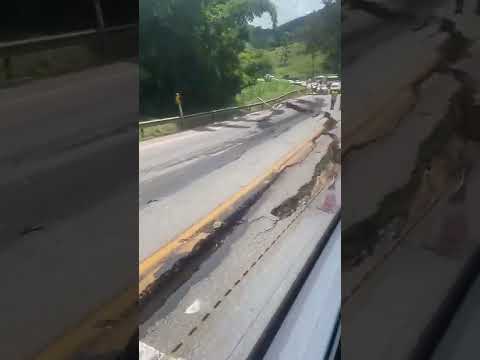 Trânsito impedido mg 050 olha a situação