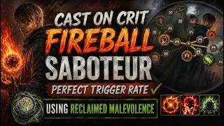 POE 3.29 Cast On Crit Fireball Sabo - Reclaimed Malevolence is AMAZING