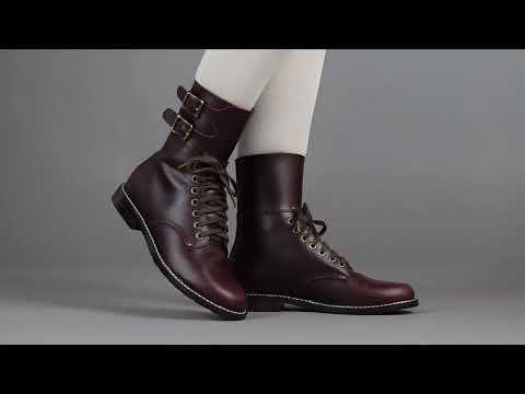 PRE-ORDER Rosie Women's Vintage Double-Buckle Boots (Brown)