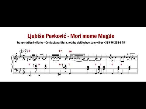 [Notni zapis za harmoniku] Ljubiša Pavković - Splet pesme iz Makedonije