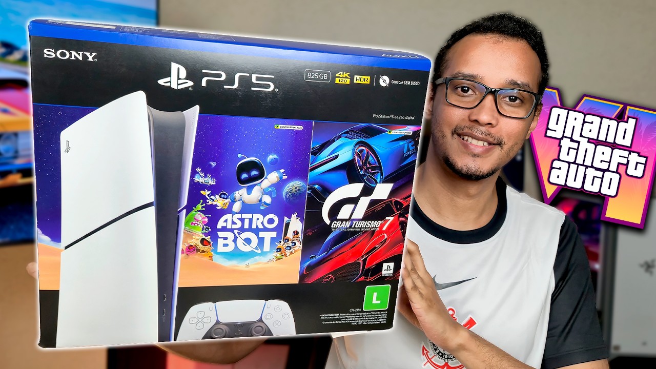 Miniatura da avaliação em vídeo de Console Sony PlayStation 5 Edição Digital 825GB 1 Controle