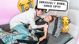 NOT WAKING UP! Prank On Fiance *Emotional Reaction*