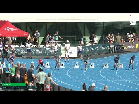 Boys U12 100m Heat 2: 2022-23 State Combined Events Championships - Sunday