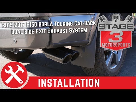 2015-2017 2.7L EcoBoost F150 Borla Touring Cat Back Exhaust Dual Side Exit Install and Sound Clips