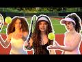 Kalogeras Sisters TRY TO PLAY TENNIS