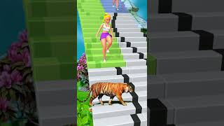 Dance Stairs Race Thrills Tiger 😈 #fanny #viralshort @rmigamerz