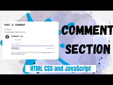 Working Comment Box Using Html Css Javascript