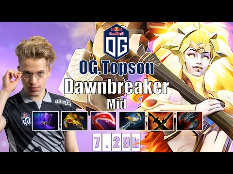 Dawnbreaker Mid | OG.Topson | TIPS TO MAKE DAWNBREAKER BROKEN | 7.29b Gameplay Highlights