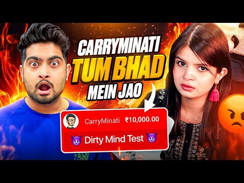 CarryMinati Dirty Mind Test Prank on Streamers 🔥