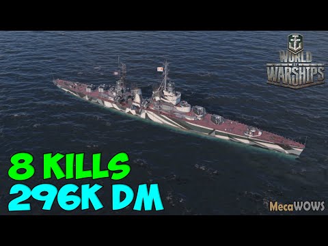 World of WarShips | Smolensk | 8 KILLS | 296K Damage - Replay Gameplay 4K 60 fps