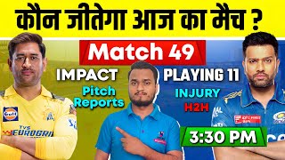 IPL 2023 Match 49 : CSK Vs MI PLAYING 11, Impact, Pitch Report, H2H, Injury, Rain,Record, Prediction