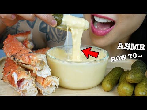 Asmr Cheese Fondue *Recipe King Crab + Pickles (Eating ...