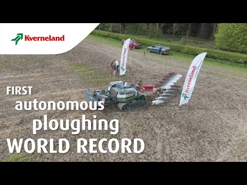 First autonomous ploughing WORLD RECORD  | Kverneland LO 300/85 plough