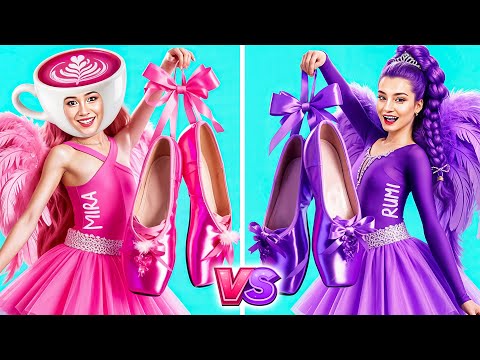 KPop Demon Hunters Makeover! Ballerina Cappuccina Vs Huntrix Rumi Transformation Battle!