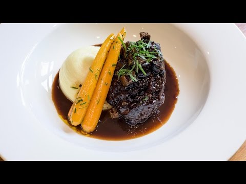 Braised Irish beef cheek with anchovy, pickled walnuts and mash by Adam Bennett