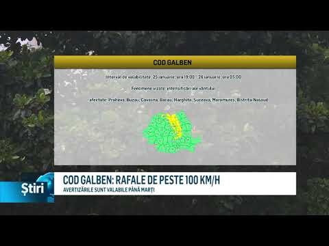 cod galben rafale de peste 100 km pe ora