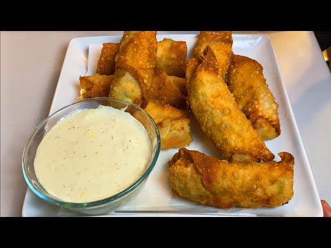 CHEESY CHICKEN POT PIE EGG ROLLS RECIPE