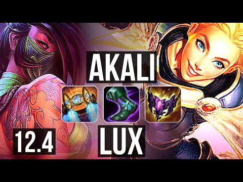 AKALI vs LUX (MID) | Rank 6 Akali, Legendary, 14/3/5 | BR Challenger | 12.4