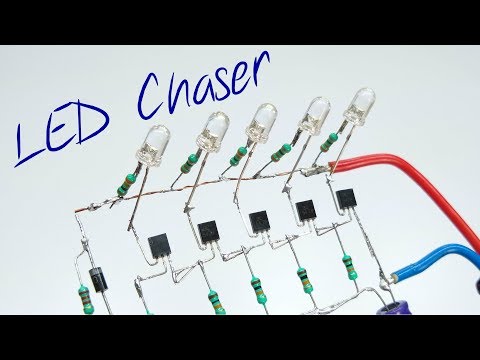 Amazing BC547 and 555 IC led chaser | Electronics |